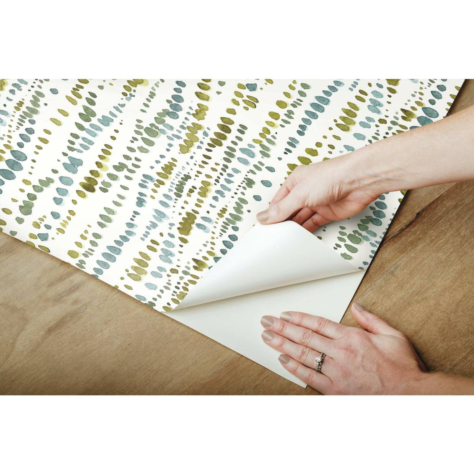 RoomMates Dotted Line Peel & Stick Wallpaper